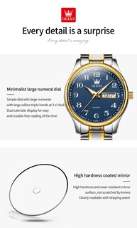 Foto 6 | Foto 6 | Reloj Olevs Azul Acero Inoxidable Plateado para Mujer - Venta Internacional