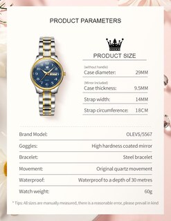 Foto 7 | Foto 7 | Reloj Olevs Azul Acero Inoxidable Plateado para Mujer - Venta Internacional