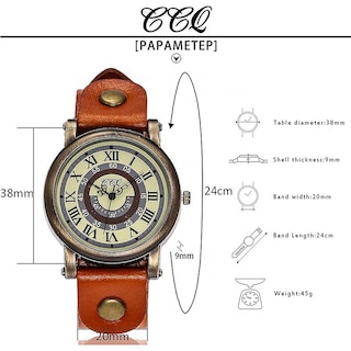 Foto 4 | Foto 4 | Correa Casual De Cuero De Cuarzo Watch Ccq Para Mujer - Venta Internacional.