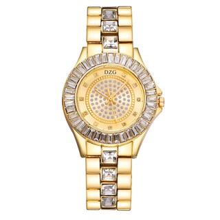 Foto 1 | Foto 1 | Reloj Dzg Lujosa Tira De Acero Con Forma De Diamante Completo Para Mujer - Venta Internacional.