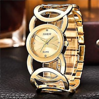 Foto 2 | Foto 2 | Reloj Despertador Huoguo De Acero Inoxidable Chapado En Oro Para Mujer - Venta Internacional.