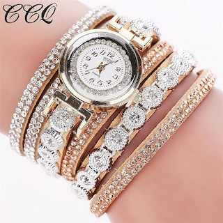 Foto 2 | Foto 2 | Reloj Ccq Fashion Casual Analógico De Cuarzo Con Diamantes De Imitación Para Mujer - Venta Internacional.