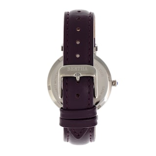 Foto 2 | Foto 2 | Reloj Bertha Emily - Brazalete De Piel De Madreperla Color Plateado Y Morado - Venta Internacional.