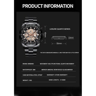 Foto 5 | Foto 5 | Reloj Binbond Hollow, Impermeable, No Mecánico, S033 - Venta Internacional.