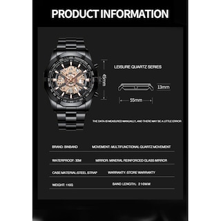 Foto 6 | Foto 6 | Reloj Binbond Hollow, Impermeable, No Mecánico, S033 - Venta Internacional.