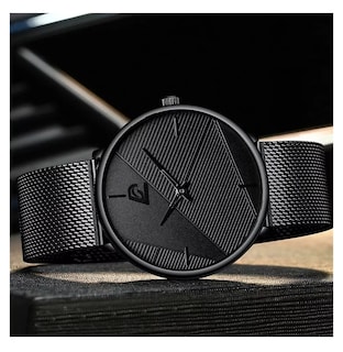 Foto 4 | Foto 4 | Kit De Reloj 3 Piezas Minimalista A La Moda De Pulsera Y Collar Negro