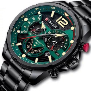 Foto 2 | Foto 2 | Reloj Curren 8395 Kred330107 Con Caja De Acero Inoxidable Negro Y Tablero Verde