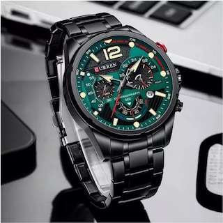Foto 3 | Foto 3 | Reloj Curren 8395 Kred330107 Con Caja De Acero Inoxidable Negro Y Tablero Verde