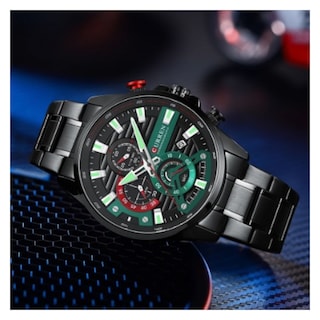 Foto 4 | Foto 4 | Reloj Curren 8415 Kred610107 Con Caja De Acero Inoxidable Negra Y Tablero Negro