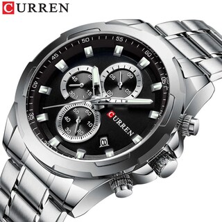 Foto 2 | Foto 2 | Reloj de Pulsera Curren 8360 Krec801901 con Caja de Acero Inoxidable Tono Negro y Tablero Negro