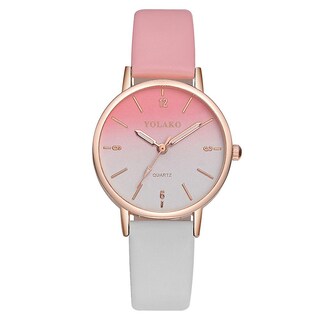 Foto 1 | Foto 1 | Correa Casual De Cuero De Cuarzo Watch Yolako Para Mujer - Venta Internacional.