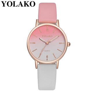 Foto 2 | Foto 2 | Correa Casual De Cuero De Cuarzo Watch Yolako Para Mujer - Venta Internacional.