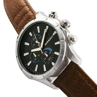 Foto 3 | Foto 3 | Cronógrafo Lacroix De Watch Breed Con Correa De Piel  Color Plateado Y Marrón - Venta Internacional.