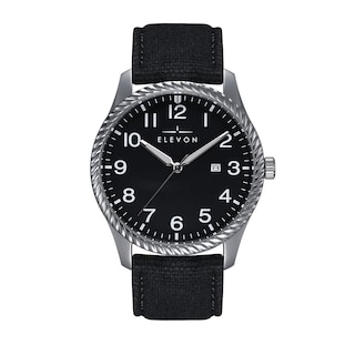 Foto 5 | Foto 5 | Brazalete De Cuero Revestido De Lona Con Fecha De Reloj Elevon Crosswind - Venta Internacional.