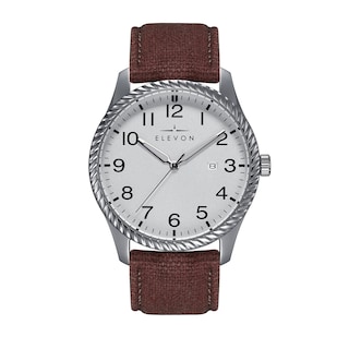 Foto 2 | Foto 2 | Brazalete De Cuero Revestido De Lona Con Fecha De Reloj Elevon Crosswind - Venta Internacional.