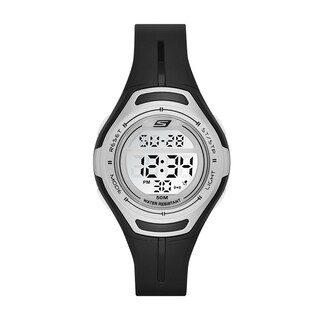 Foto 1 | Foto 1 | Reloj Digital Skechers Plateado para Mujer con Correa de Silicón Negra Carátula Gris Claro