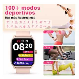 Foto 3 | Foto 3 | Smartwatch 1.8'' Reloj Inteligente con Bluetooth Rosa