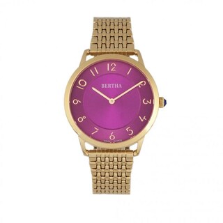 Foto 1 | Foto 1 | Reloj Bertha Abby Swiss Para Mujer En Oro Rosa/fucsia - Venta Internacional.