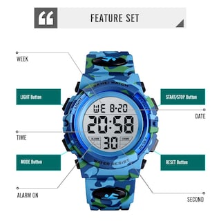 Foto 3 | Foto 3 | Venta Internacional - Reloj Digital Deportivo Fizili Para Niños, Impermeable, De 3 A 15 Años, Con Alarma, Azul