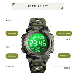 Foto 6 | Foto 6 | Venta Internacional - Reloj Deportivo Bo Yi Para Niños Con Alarma Digital Impermeable Y Cronómetro