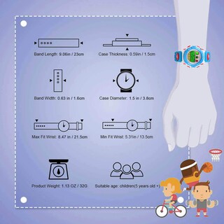 Foto 5 | Foto 5 | Venta Internacional - Reloj Cofuo Kids, Cronómetro Digital Deportivo, Impermeable, Con Alarma