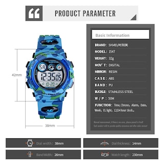 Foto 6 | Foto 6 | Venta Internacional - Reloj Deportivo Digital Led Impermeable Para Niños Tonnier R-blue