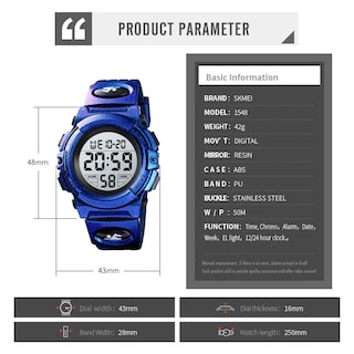 Foto 4 | Foto 4 | Venta Internacional - Reloj Digital Deportivo Fizili Para Niños, Impermeable Al Aire Libre, 50 M
