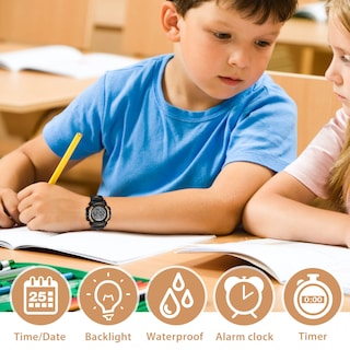 Foto 2 | Foto 2 | Venta Internacional - Watch A Alps Kids - Cronógrafo Digital Led 50 M Resistente Al Agua