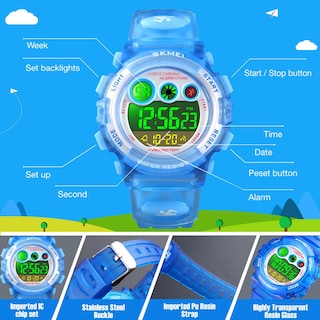 Foto 2 | Foto 2 | Venta Internacional - Reloj Cofuo Con Alarma Digital Para Niños, Deportivo, Impermeable Y Cronómetro