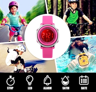 Foto 7 | Foto 7 | Venta Internacional - Reloj Deportivo Etway Para Niños Con Alarma Led Impermeable Y Cronómetro