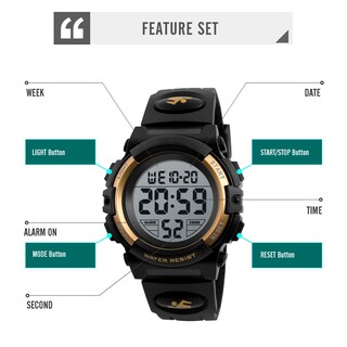 Foto 3 | Foto 3 | Venta Internacional - Calendario Digital Con Alarma Watch Dayllon Para Niños, 50 M, Resistente Al Agua