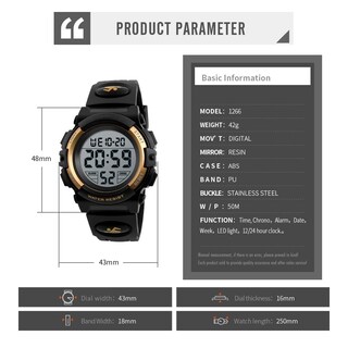 Foto 4 | Foto 4 | Venta Internacional - Calendario Digital Con Alarma Watch Dayllon Para Niños, 50 M, Resistente Al Agua