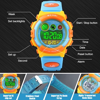 Foto 2 | Foto 2 | Venta Internacional - Reloj Cofuo Con Alarma Digital Para Niños, Deportivo, Impermeable Y Cronómetro