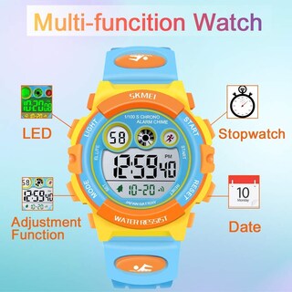Foto 6 | Foto 6 | Venta Internacional - Reloj Cofuo Con Alarma Digital Para Niños, Deportivo, Impermeable Y Cronómetro