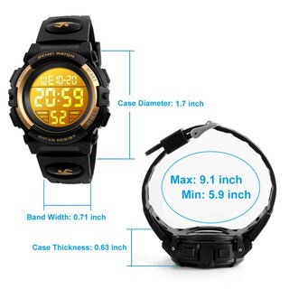 Foto 6 | Foto 6 | Venta Internacional - Reloj Digital Venhoo Kids Para Deportes Al Aire Libre, Impermeable, Dorado