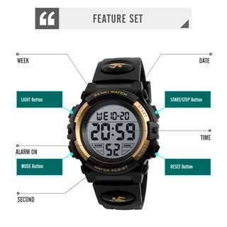 Foto 7 | Foto 7 | Venta Internacional - Reloj Digital Venhoo Kids Para Deportes Al Aire Libre, Impermeable, Dorado