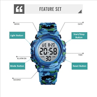 Foto 5 | Foto 5 | Venta Internacional - Reloj Digital Venhoo Kids Para Deportes Al Aire Libre, Impermeable, Azul Marino