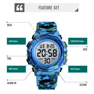 Foto 3 | Foto 3 | Venta Internacional - Reloj Digital Deportivo Fizili Para Niños, Impermeable Al Aire Libre, 50 M