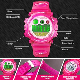 Foto 5 | Foto 5 | Venta Internacional - Reloj Deportivo Digital Para Niños Tonnier, Led, Impermeable, En T, Rojo