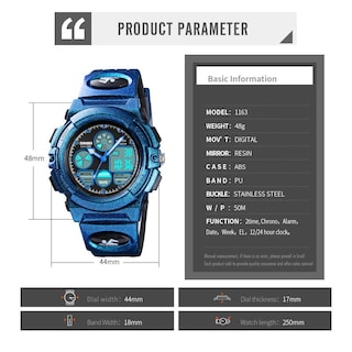 Foto 3 | Foto 3 | Venta Internacional - Reloj Dayllon Boys Con Alarma Digital, Resistente Al Agua, 50 M, Cronómetro