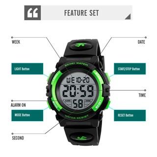 Foto 4 | Foto 4 | Venta Internacional - Reloj Dayllon Boys Digital Con Alarma Impermeable De 50 M, Color Verde