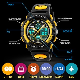 Foto 6 | Foto 6 | Venta Internacional - Reloj Viliysun Kid Sport, 50 M, Resistente Al Agua, Con Alarma Led Y Cronómetro