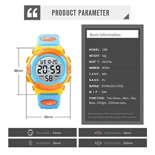 Foto 2 | Foto 2 | Venta Internacional - Reloj Deportivo Digital Fizili Para Niños, Impermeable, Buceo, Azul