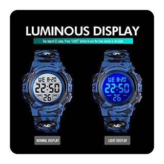 Foto 5 | Foto 5 | Venta Internacional - Reloj Digital Deportivo Fizili Para Niños, Impermeable, De 3 A 15 Años, Con Alarma, Azul
