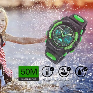 Foto 3 | Foto 3 | Venta Internacional - Reloj Deportivo Cofuo Impermeable Para Niños De 5 A 16 Años, Color Verde