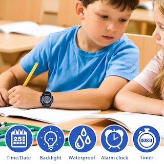 Foto 2 | Foto 2 | Reloj Alps Digital Para Niños, Banda Elástica Impermeable A Prueba De Golpes - Venta Internacional.