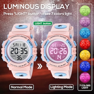 Foto 4 | Foto 4 | Reloj Multifuncional para Niños de 3 a 15 Años Digital y Analógico Resistente al Agua 50m
