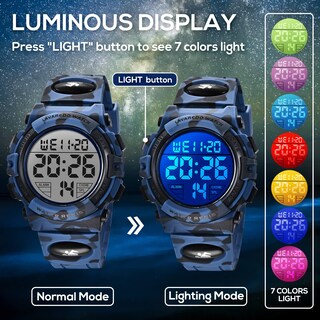 Foto 3 | Foto 3 | Reloj Deportivo A Alpha Impermeable con Alarma y Calendario para Niños - Venta Internacional