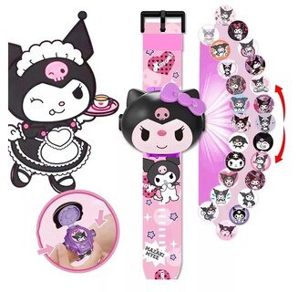 Foto 5 | Foto 5 | Reloj Dibujos Proyector Niños De Animados 24 Imágenes Kuromi Rosa