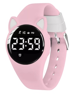 Foto 1 | Foto 1 | Reloj Digital Para Niños Con Contador De Pasos Y Calorías Diseño Gato Rosa Claro